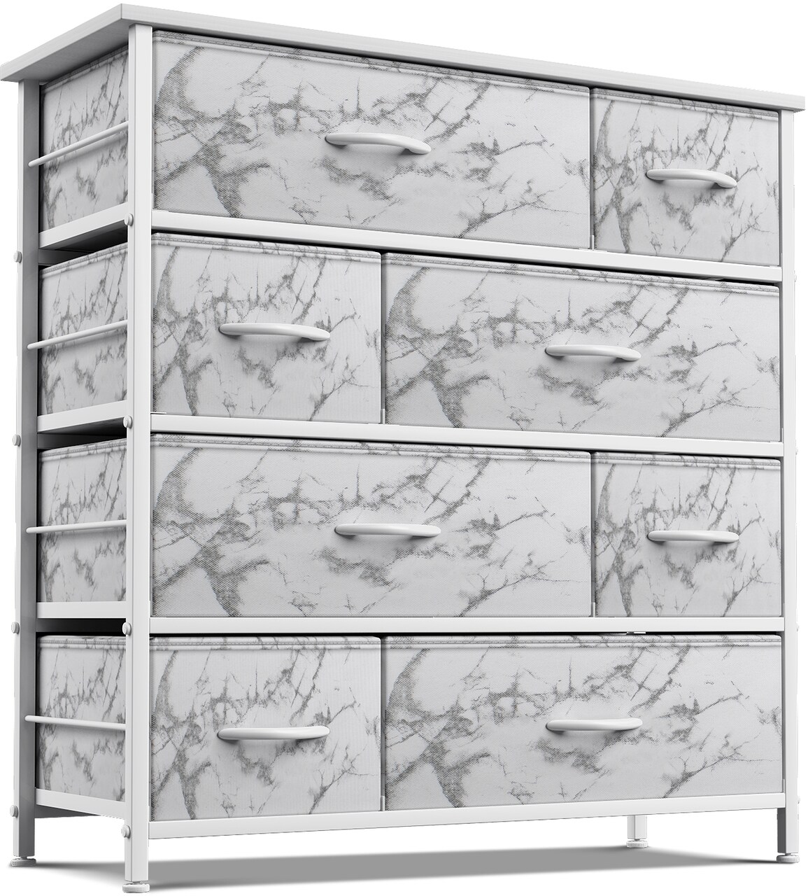 Sorbus Dresser with 8 Drawers - Storage Chest Organizer with Steel Frame, Wood Top, Handles, Fabric Bins